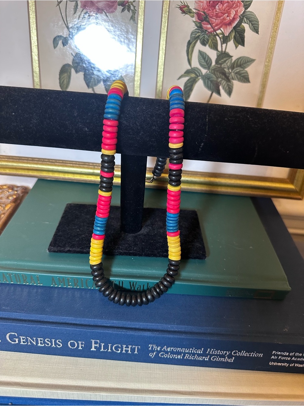 Vintage Colorful Multicolor Beaded Necklace - Vibrant Layering Accessory